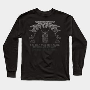 Morningstar: No Shame Biblical Design (grey monotone) Long Sleeve T-Shirt